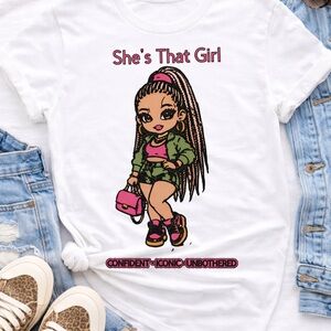 Confident Iconic Unbothered Kids T-Shirt - White
